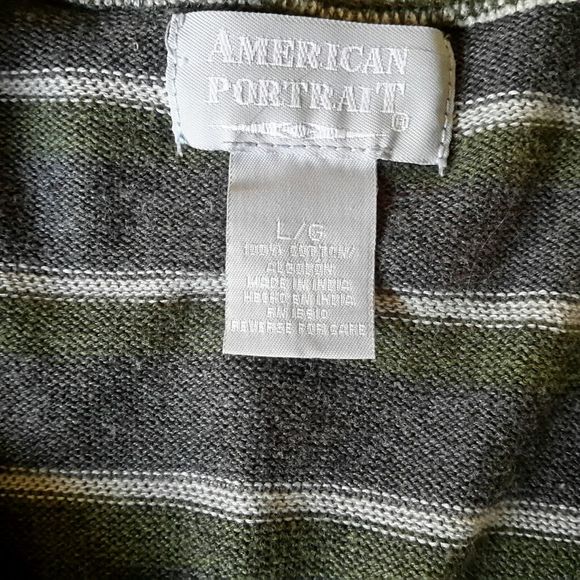 Unisex knit long sleeve crew neck top, L/G. Zipper - Picture 4 of 4